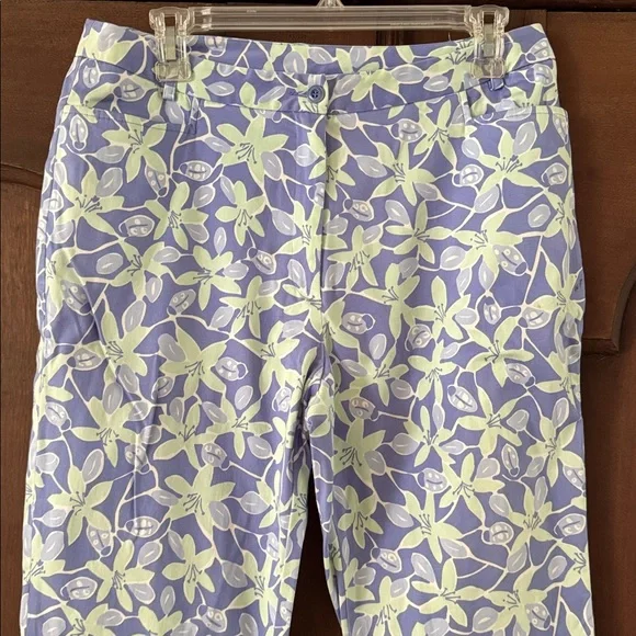 Lilly Pulitzer purple and green pants size 10 - Picture 2 of 7